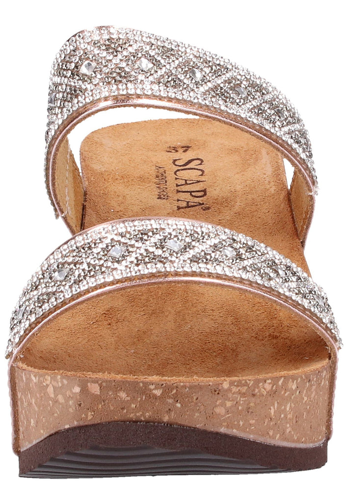 Scapa Pantoletten Lederimitat Weiß