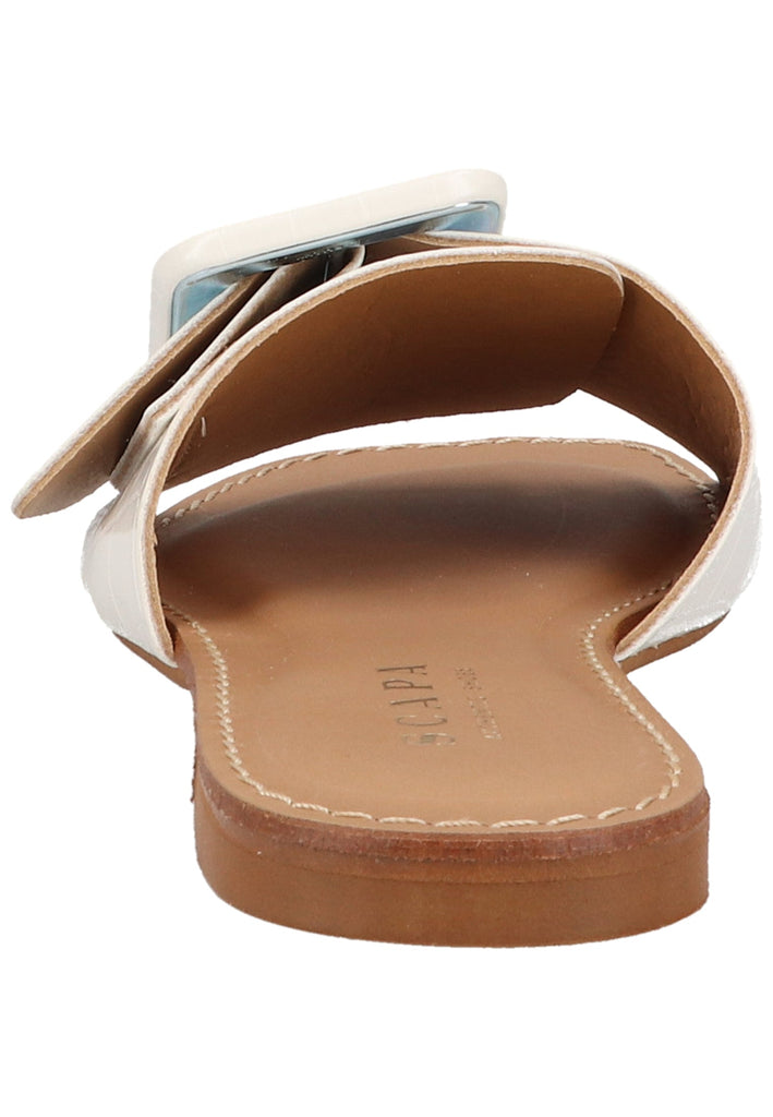 Scapa Pantoletten Lederimitat Weiß