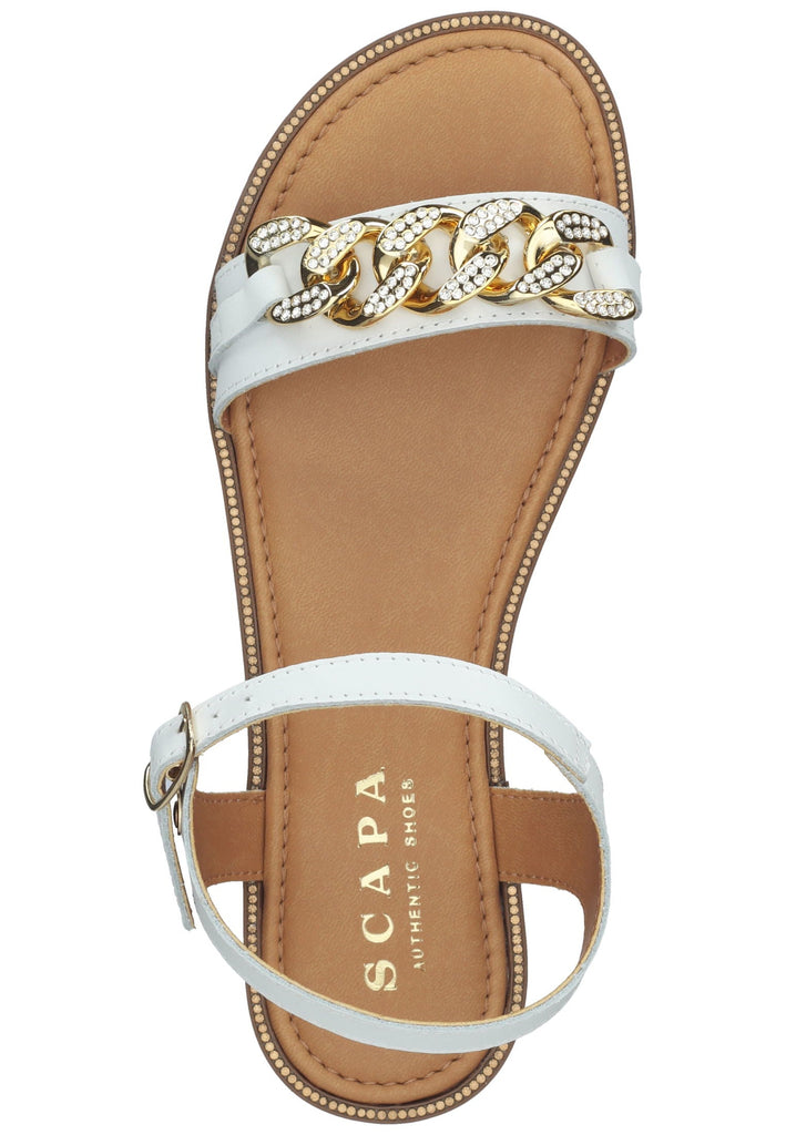 Scapa Sandalen Leder Weiß