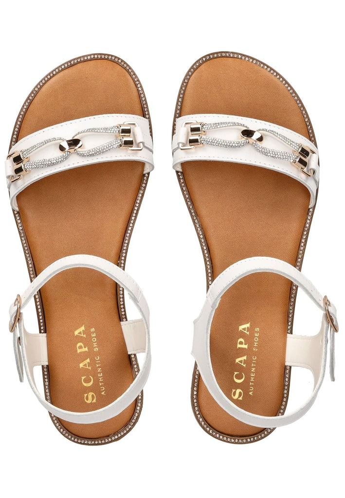 Scapa Sandalen Leder Weiß