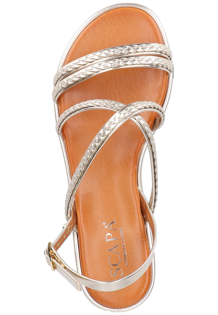 Scapa Sandalen Lederimitat Platin