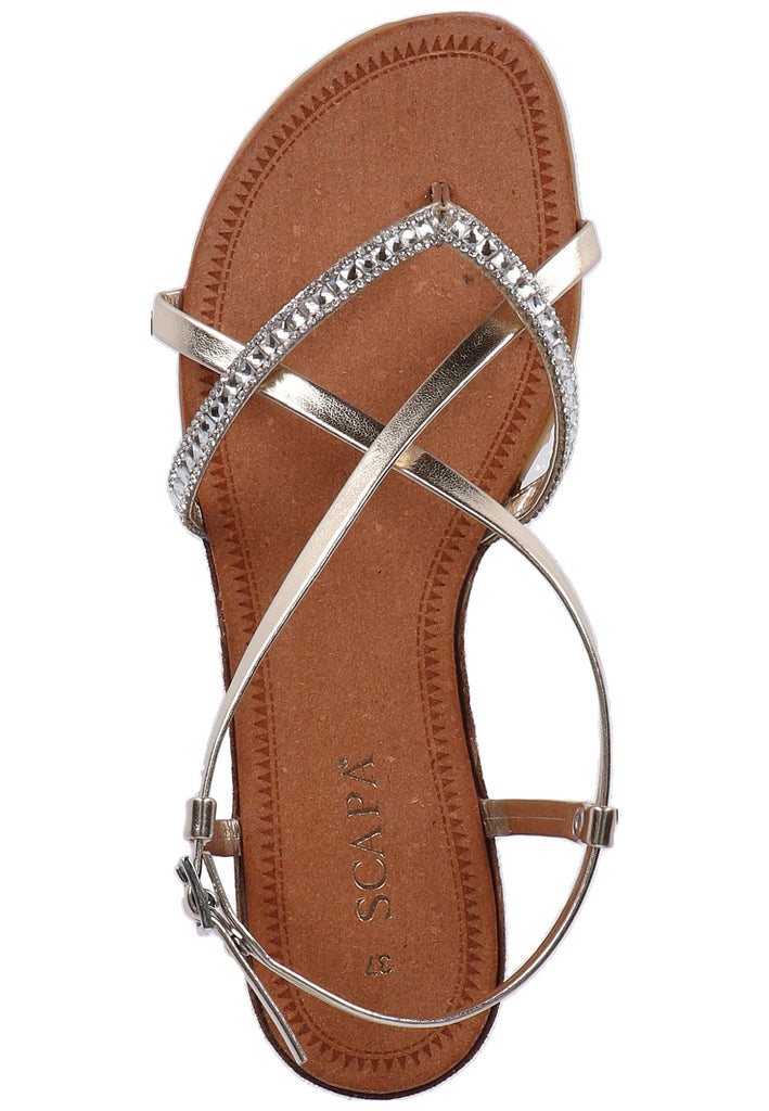 Scapa Sandalen Lederimitat Platin