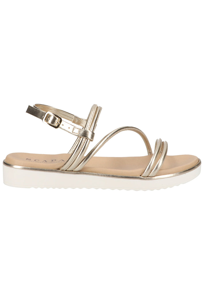 Scapa Sandalen Lederimitat Platin