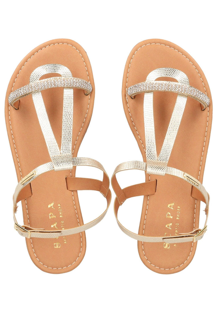 Scapa Sandalen Lederimitat Platin