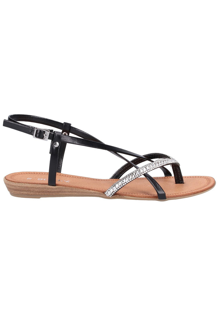 Scapa Sandalen Lederimitat Schwarz