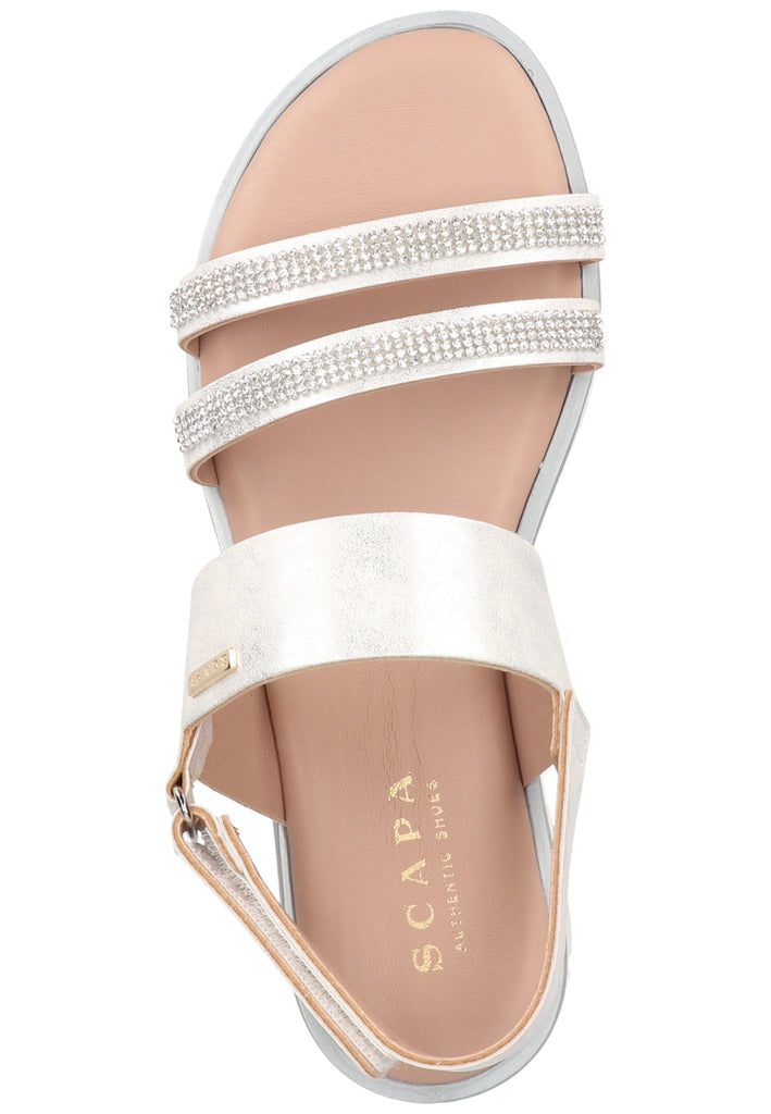 Scapa Sandalen Lederimitat Silber