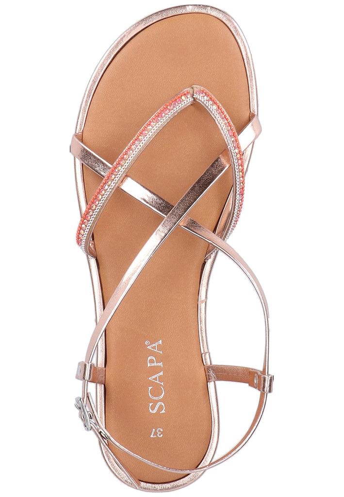 Scapa Sandalen Lederimitat Weiß