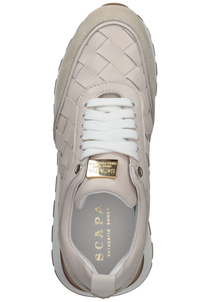 Scapa Sneaker Leder Dunkelbeige