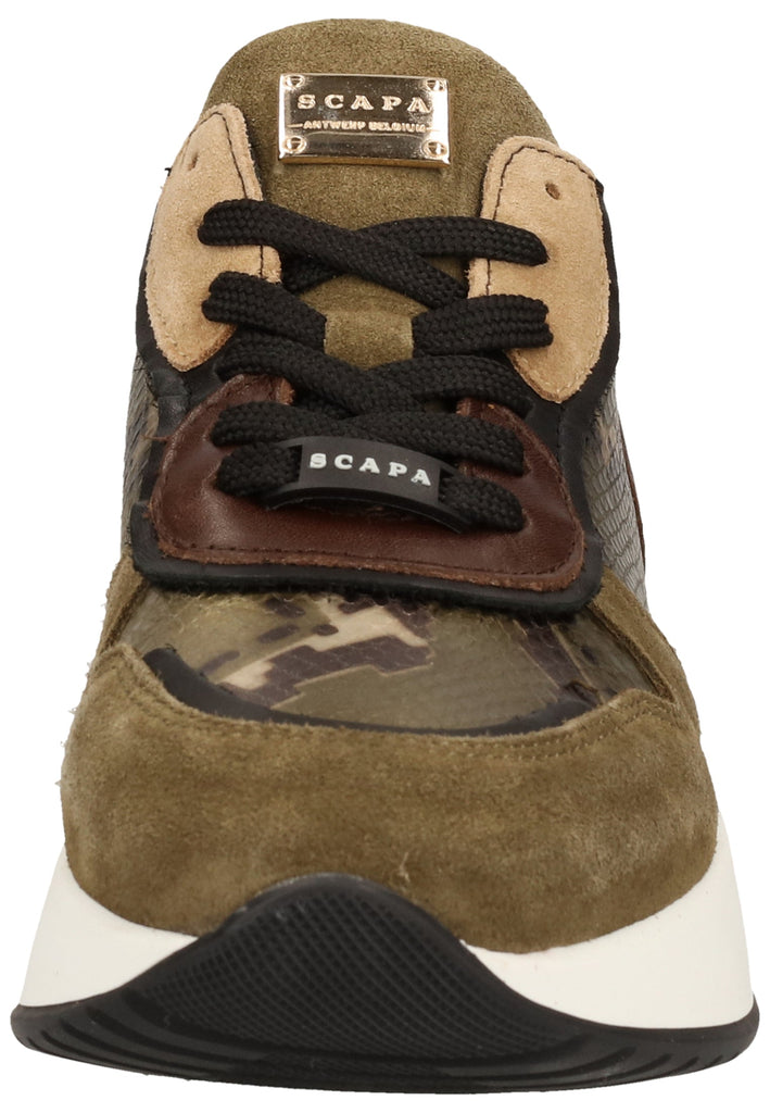 Scapa Sneaker Leder Khaki