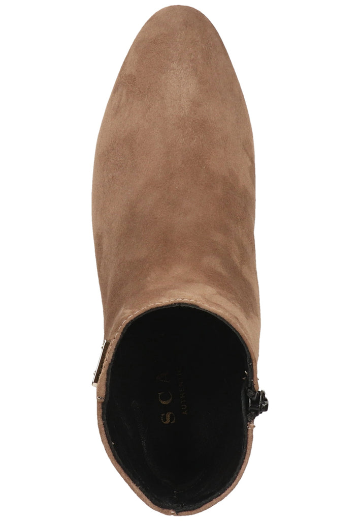 Scapa Stiefelette Veloursleder Taupe
