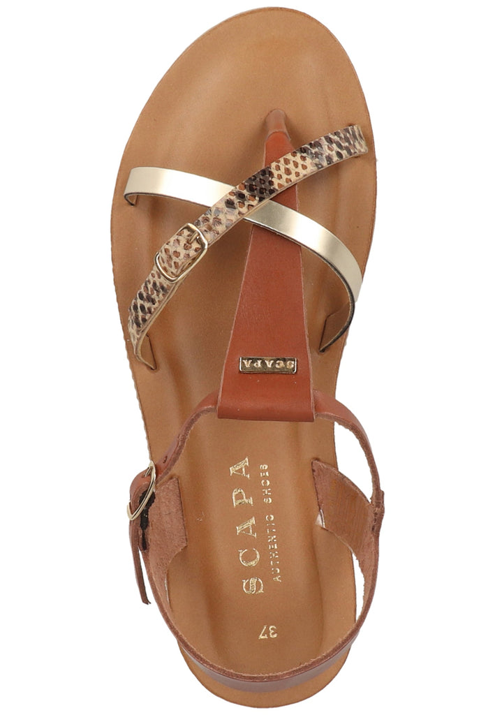 Scapa Zehensteg Leder/Synthetik Braun