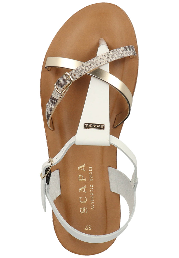 Scapa Zehensteg Leder/Synthetik Weiß