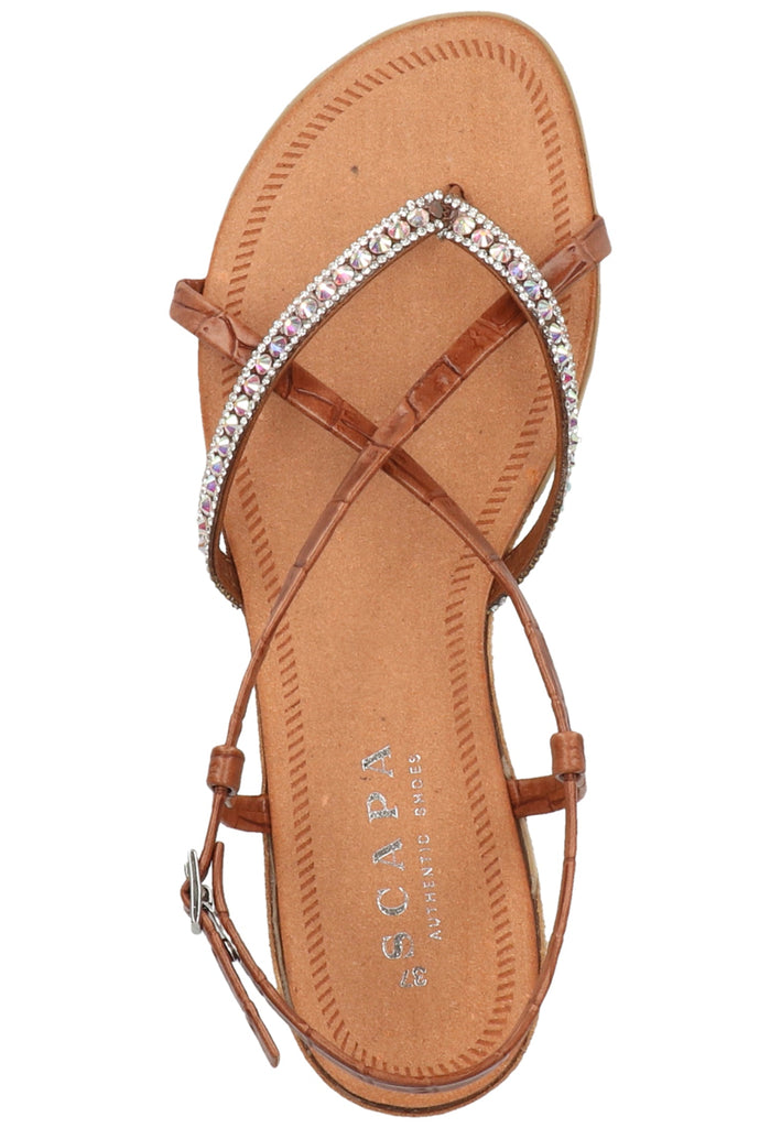 Scapa Zehensteg Lederimitat Braun