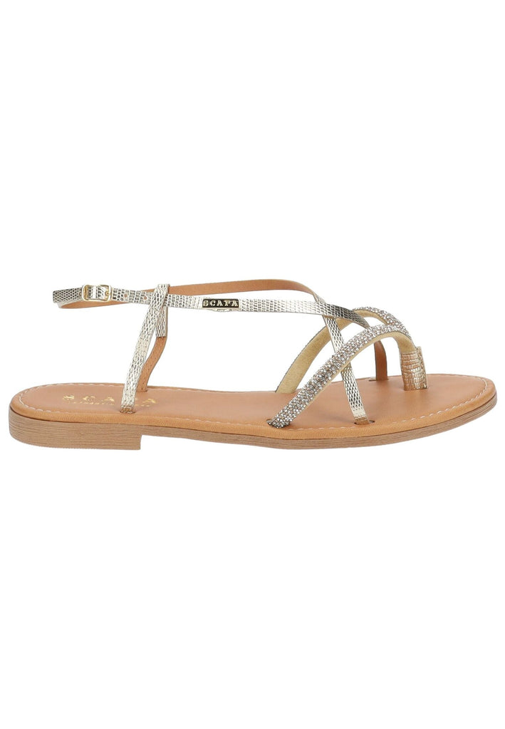 Scapa Zehensteg Lederimitat Platin