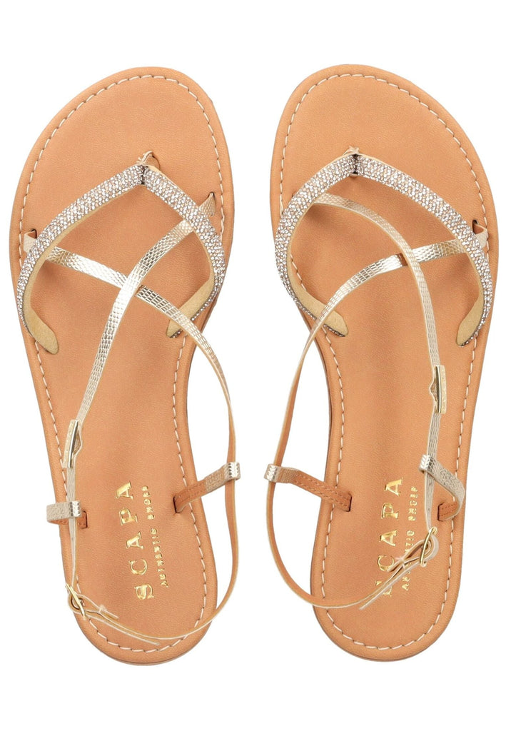 Scapa Zehensteg Lederimitat Platin