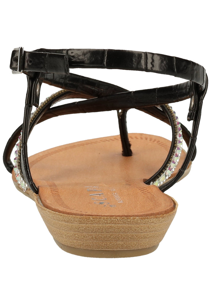 Scapa Zehensteg Lederimitat Schwarz