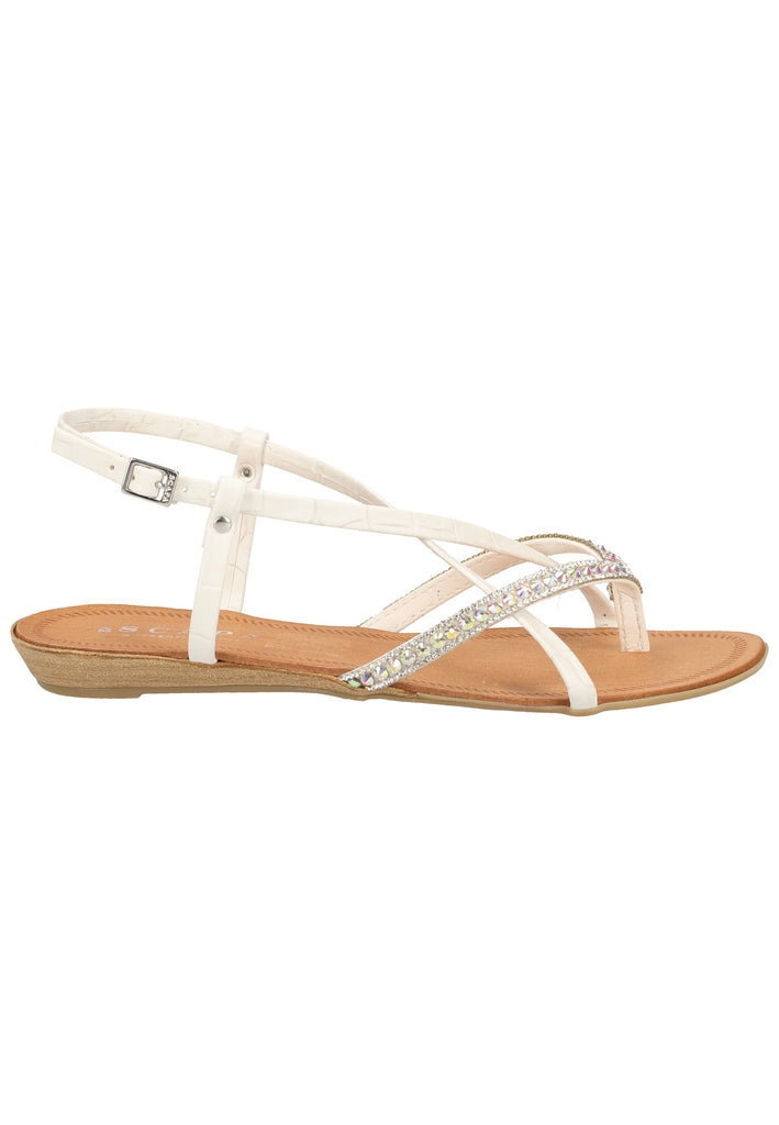 Scapa Zehensteg Lederimitat Weiß