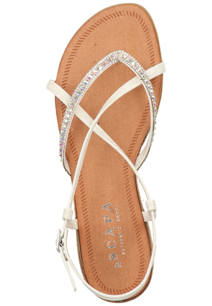 Scapa Zehensteg Lederimitat Weiß