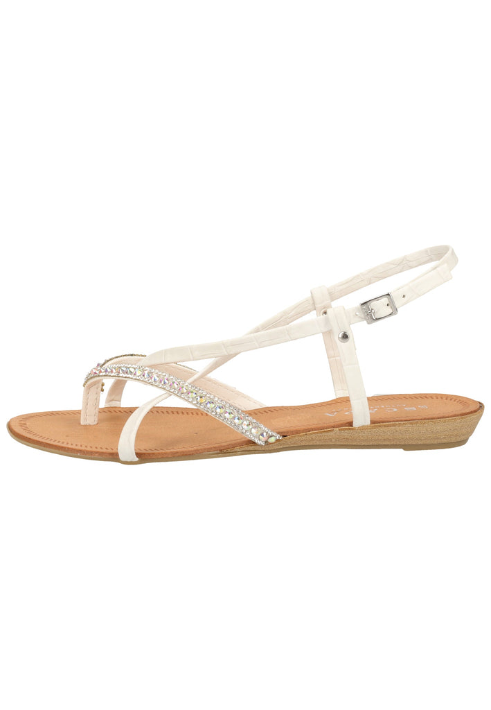 Scapa Zehensteg Lederimitat Weiß