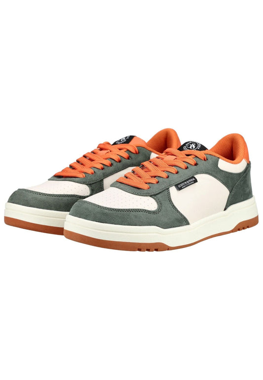 SCOTCH & SODA Sneaker Lederimitat/Mesh Grün/Beige