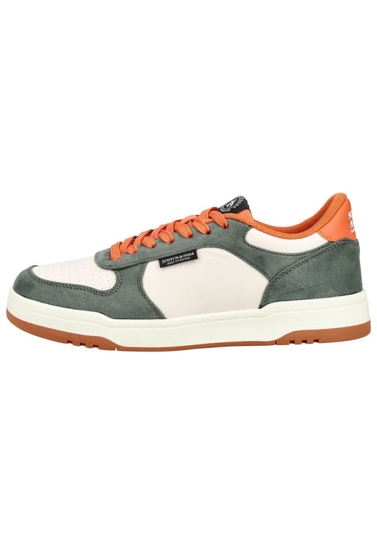 SCOTCH & SODA Sneaker Lederimitat/Mesh Grün/Beige