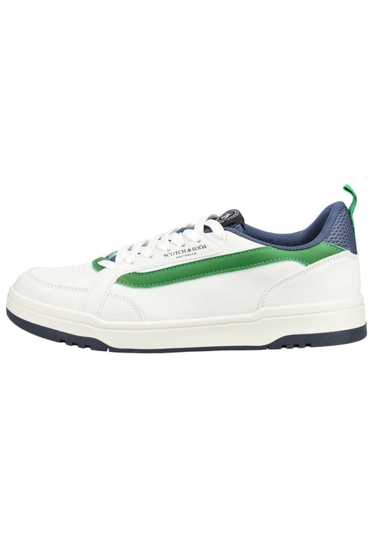 SCOTCH & SODA Sneaker Lederimitat/Mesh Weiß/Grün