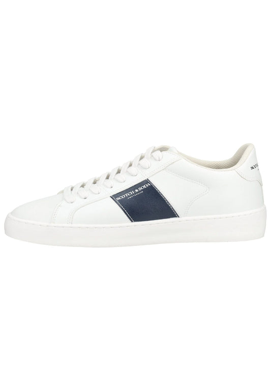 SCOTCH & SODA Sneaker Lederimitat Weiß/Navy