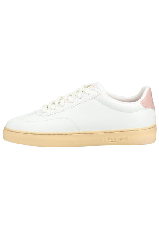 SCOTCH & SODA Sneaker Lederimitat Weiß/Rosa