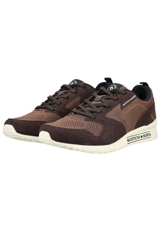 SCOTCH & SODA Sneaker Veloursleder/Mesh Sand