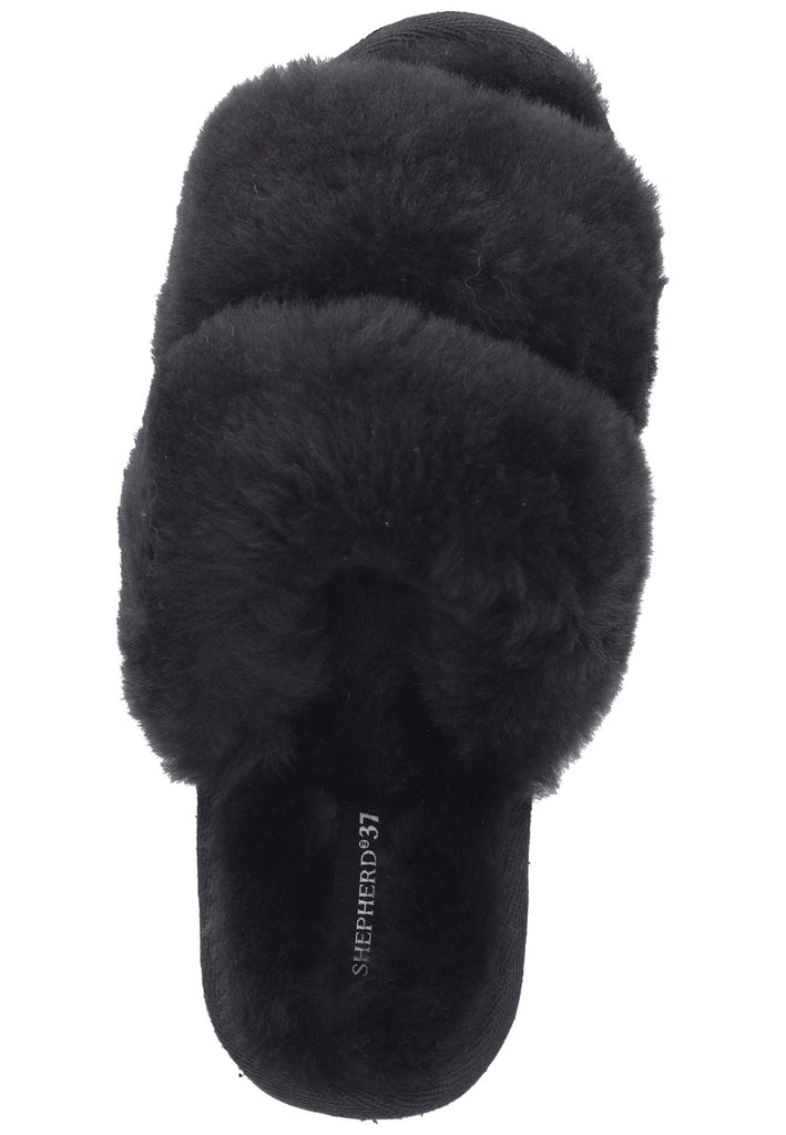 Shepherd Hausschuhe Lammfell Asphalt