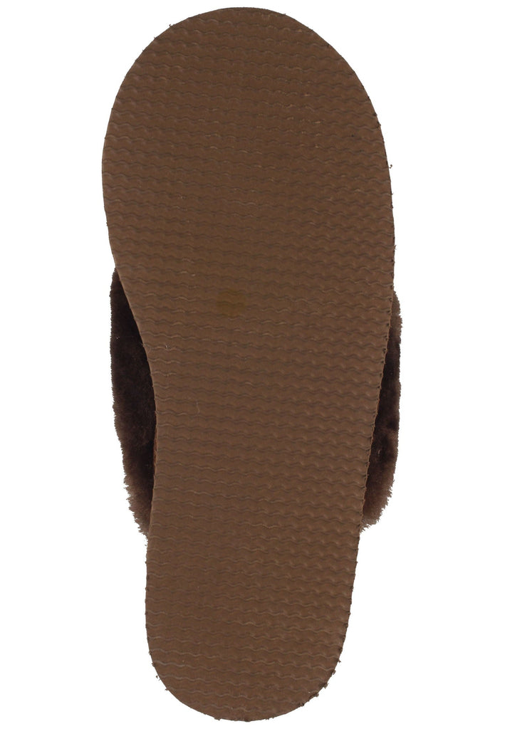 Shepherd Hausschuhe Lammfell Braun