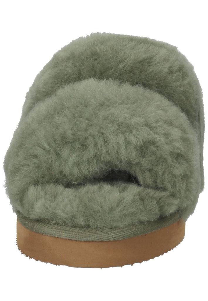 Shepherd Hausschuhe Lammfell Grün