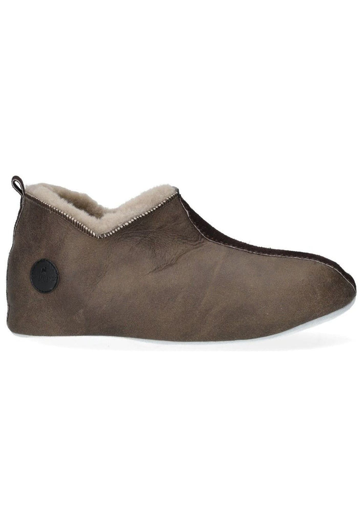 Shepherd Hausschuhe Lammfell Stone Warmfutter