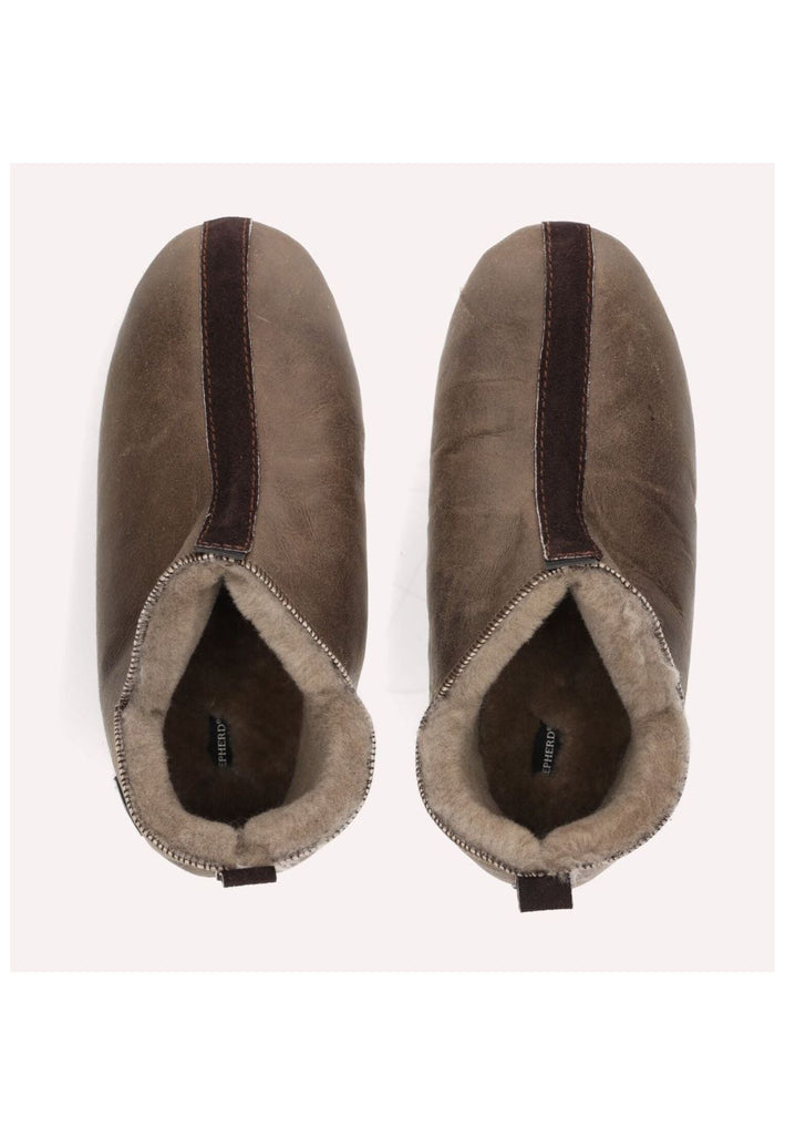 Shepherd Hausschuhe Lammfell Stone Warmfutter