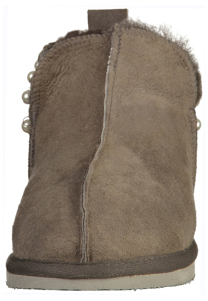 Shepherd Hausschuhe Leder Asphalt