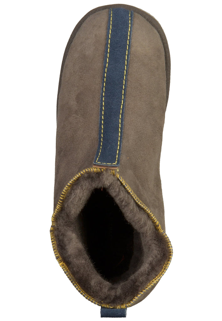 Shepherd Hausschuhe Leder Asphalt