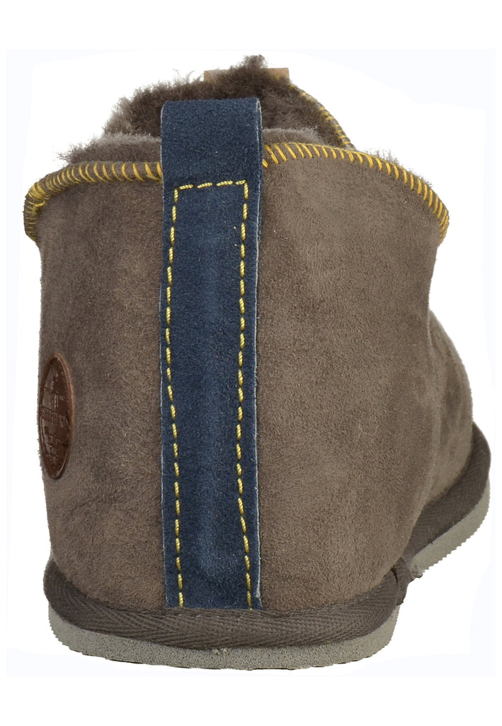 Shepherd Hausschuhe Leder Asphalt