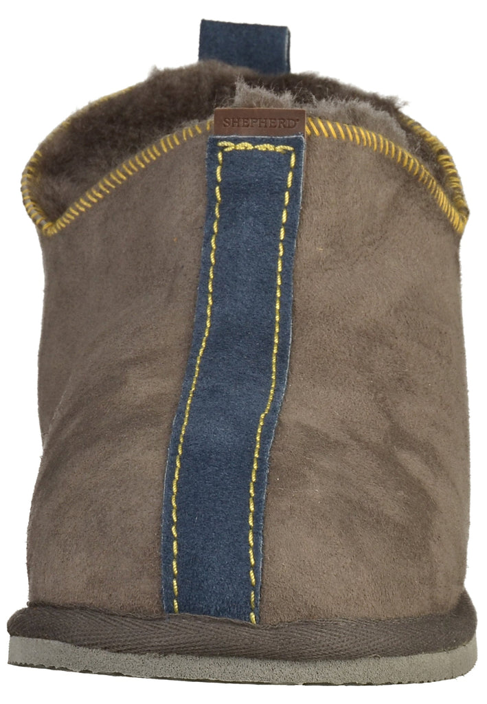 Shepherd Hausschuhe Leder Asphalt
