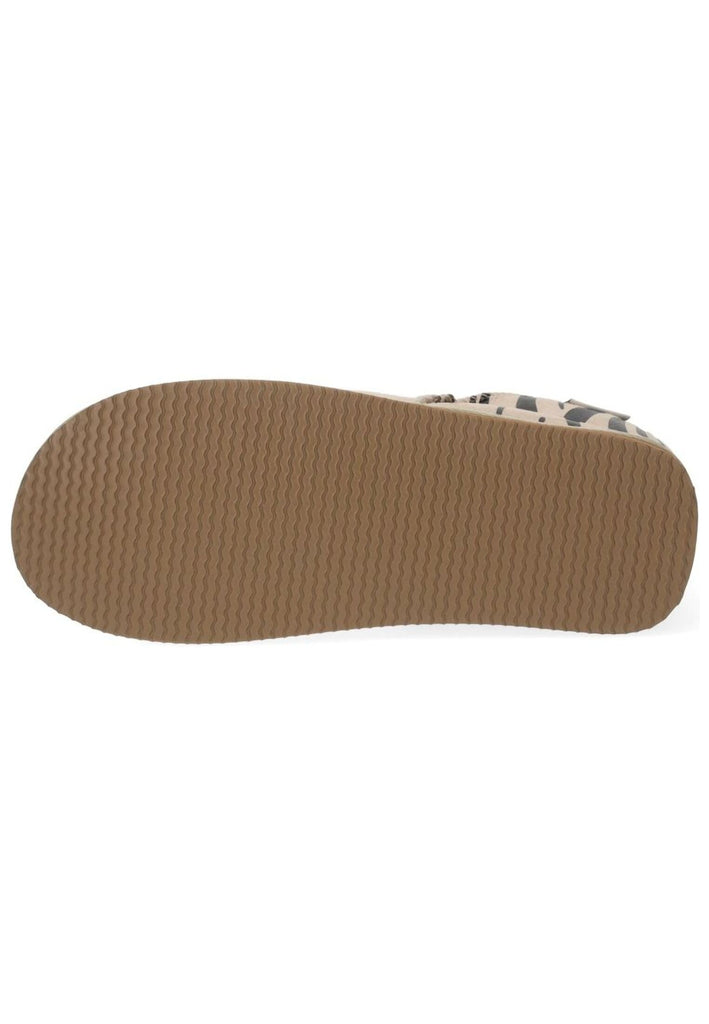 Shepherd Hausschuhe Leder Beige/Schwarz Warmfutter