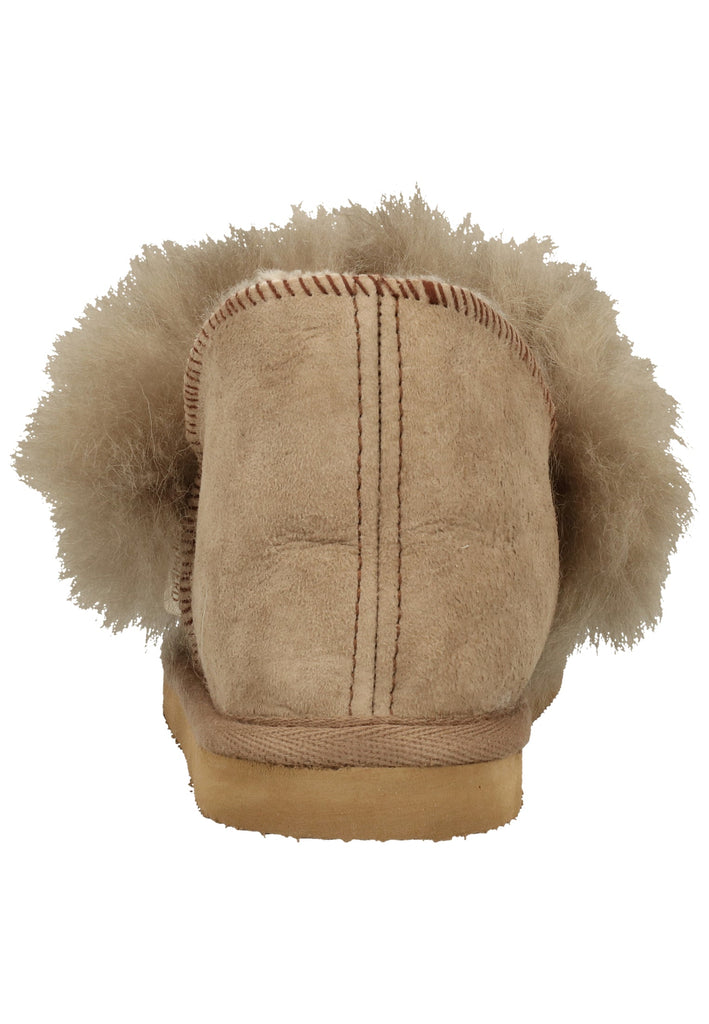 Shepherd Hausschuhe Leder Beige Warmfutter