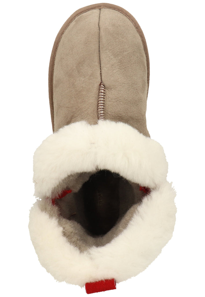 Shepherd Hausschuhe Leder Beige Warmfutter