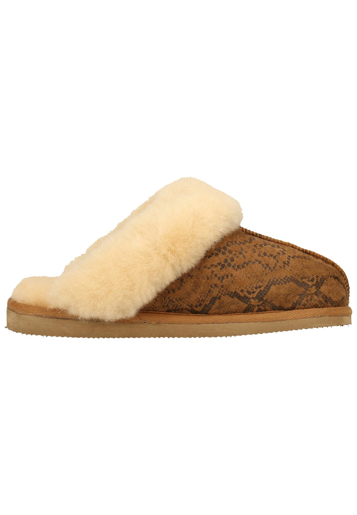 Shepherd Hausschuhe Leder Braun Warmfutter