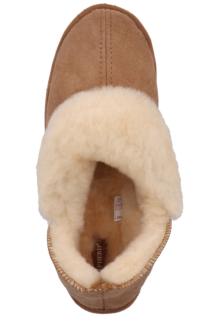 Shepherd Hausschuhe Leder Chestnut Warmfutter