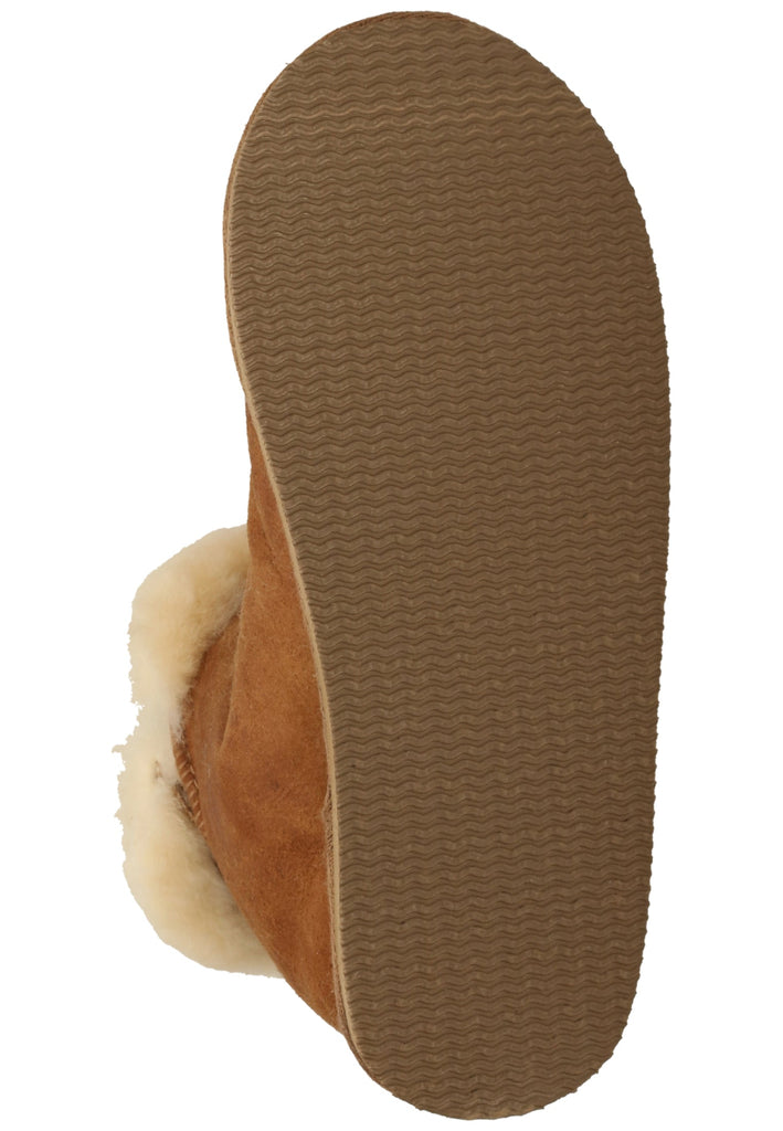 Shepherd Hausschuhe Leder Cognac