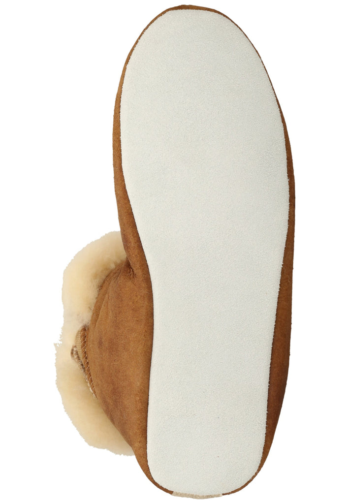Shepherd Hausschuhe Leder Cognac