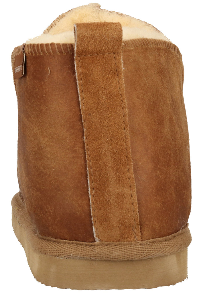 Shepherd Hausschuhe Leder Cognac Warmfutter