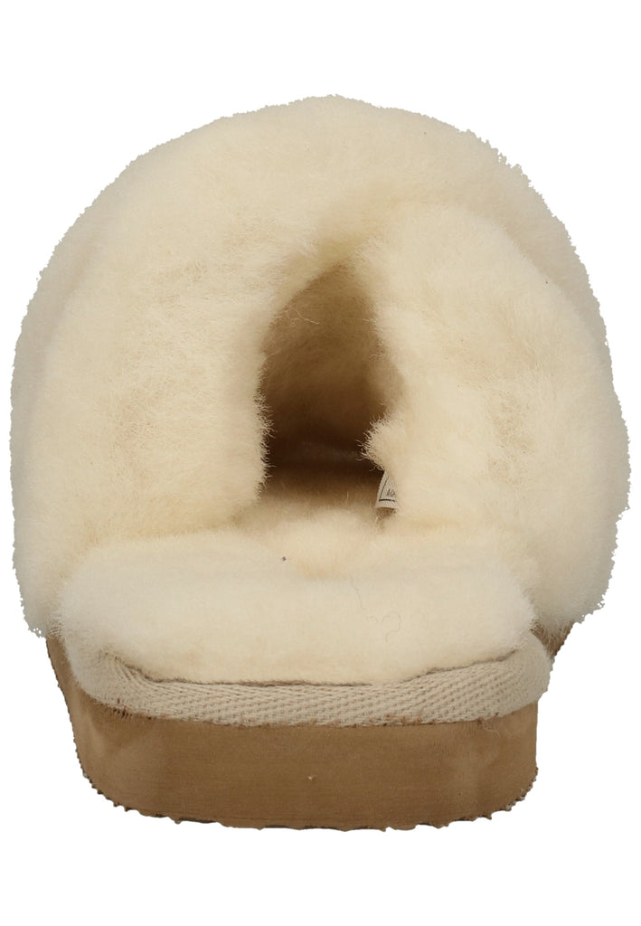 Shepherd Hausschuhe Leder Creme