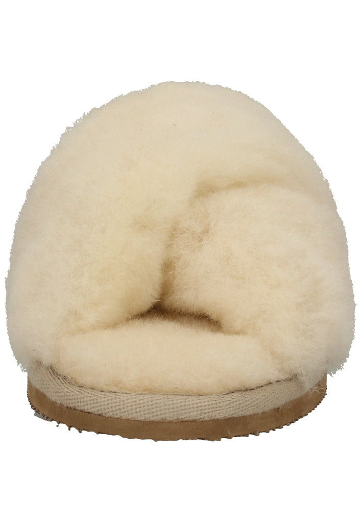 Shepherd Hausschuhe Leder Creme