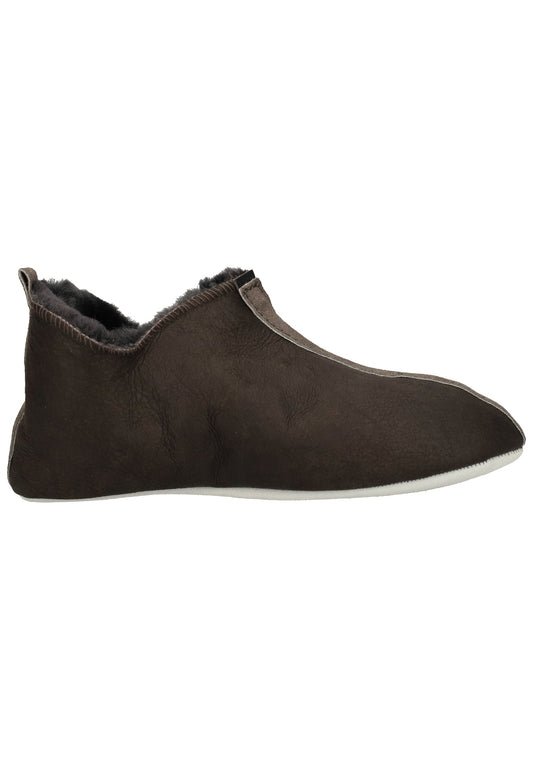 Shepherd Hausschuhe Leder Dunkelgrau