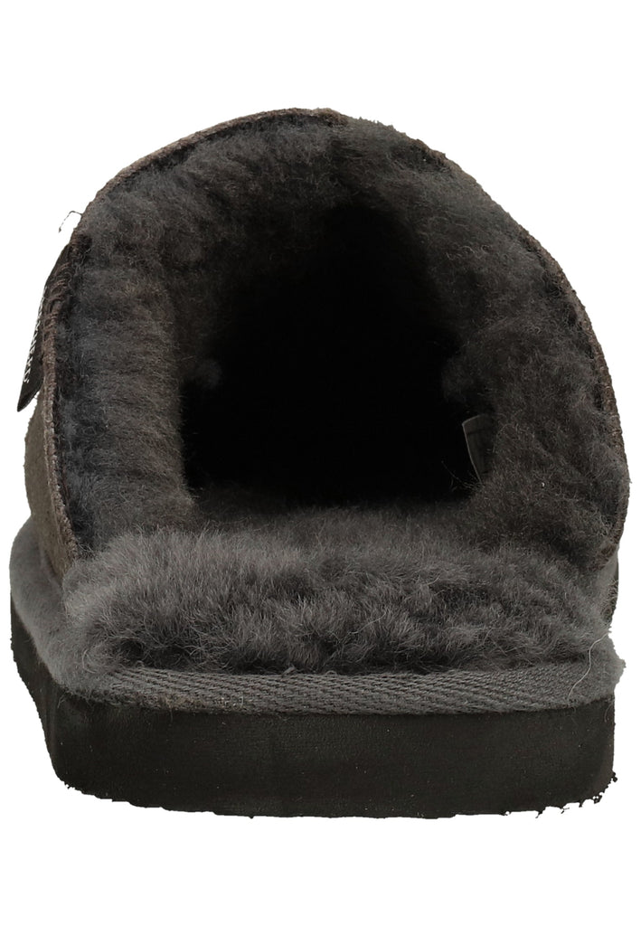 Shepherd Hausschuhe Leder Dunkelgrau Warmfutter